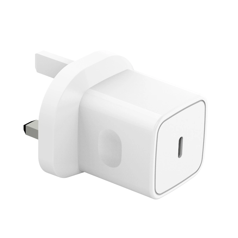 UK Plug 20W Pd Charger Power Adapter Wall Charging with Type-C Port for iPhone12