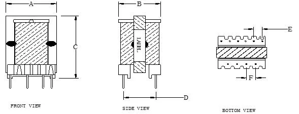 Chinese Manufacturer Design Single Phase Eel16 Dry Type Power Electronicl Transformer for Telecom