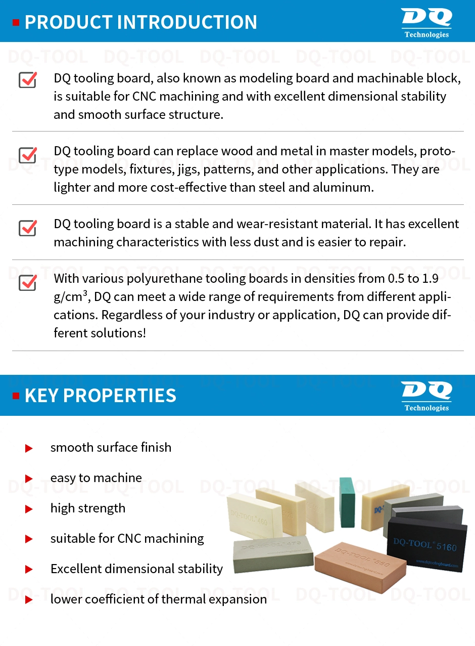 Rigid Tooling Foam Board Casting Foundry Industry Auto Engine Parts Cubing Models Household Appliances and Toys Hand Modelingngs