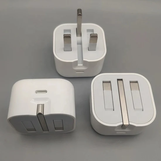 UK-Stecker 20W Ladegerät Pd Schnellladung USB C Netzteil 5V/3A 9V/2,22A für Telefonladegerät